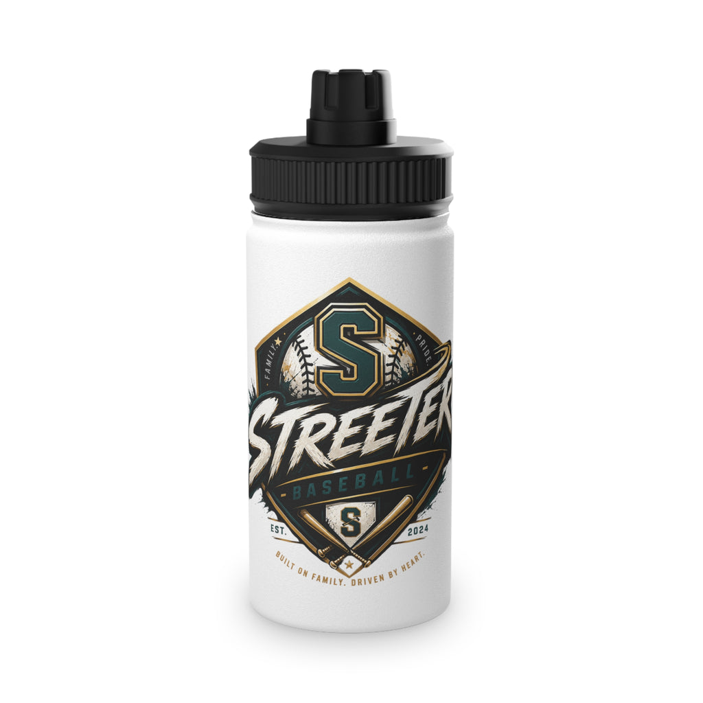Baseball Stainless Steel Water Bottle — Sports Lid