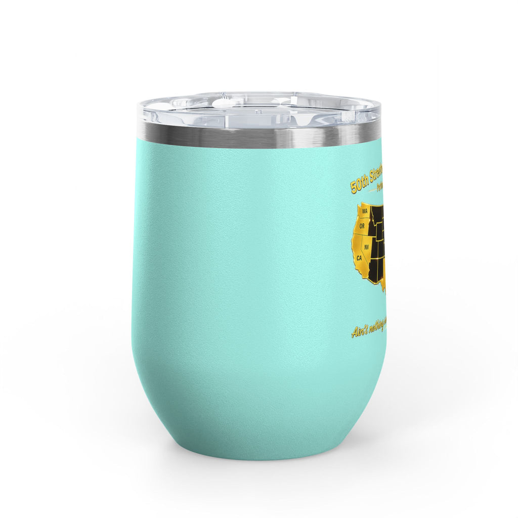 12oz Wine Tumbler — Family Reunion USA Map Design (Personalize Year & City)