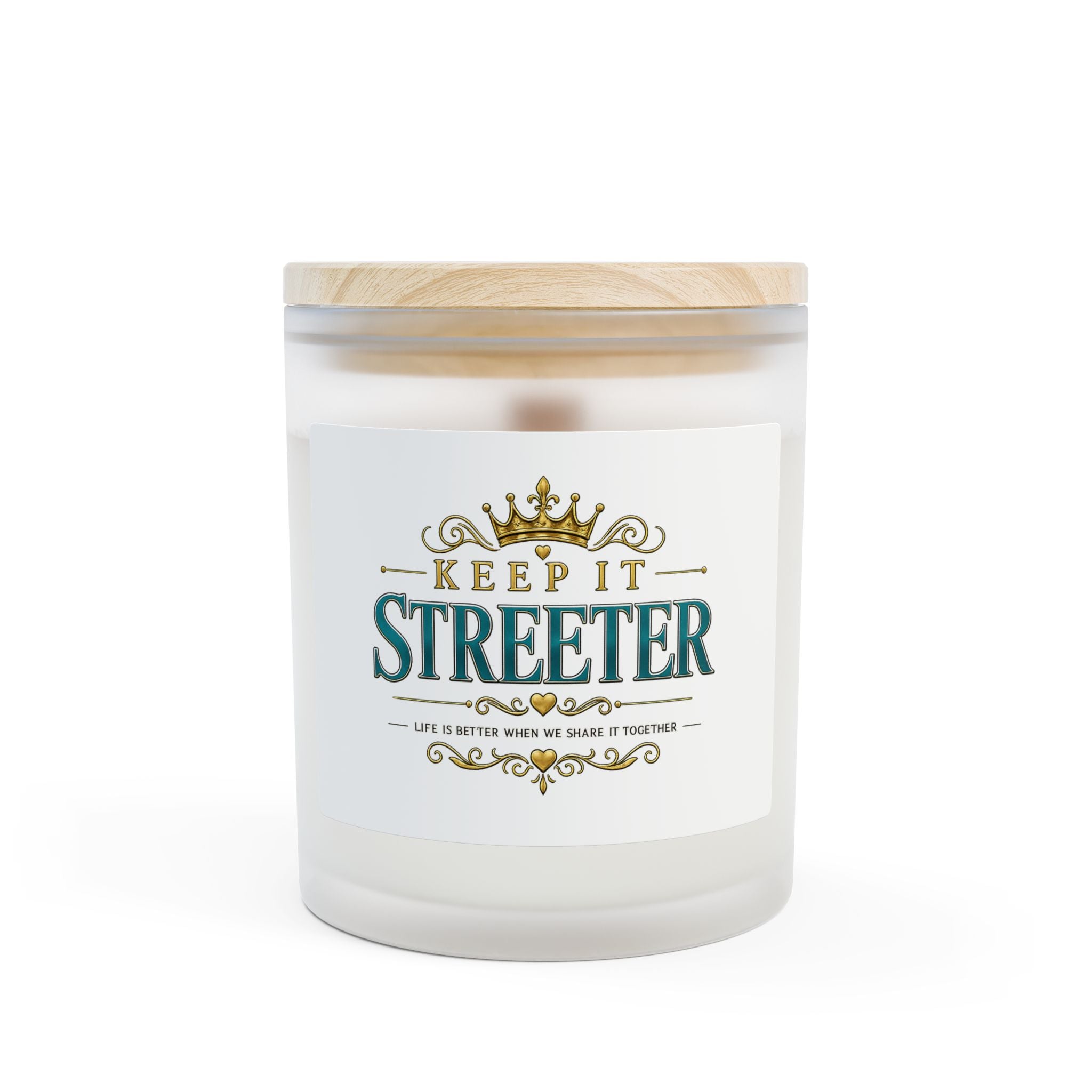 “Keep It Streeter” Frosted Glass Candle — 11oz