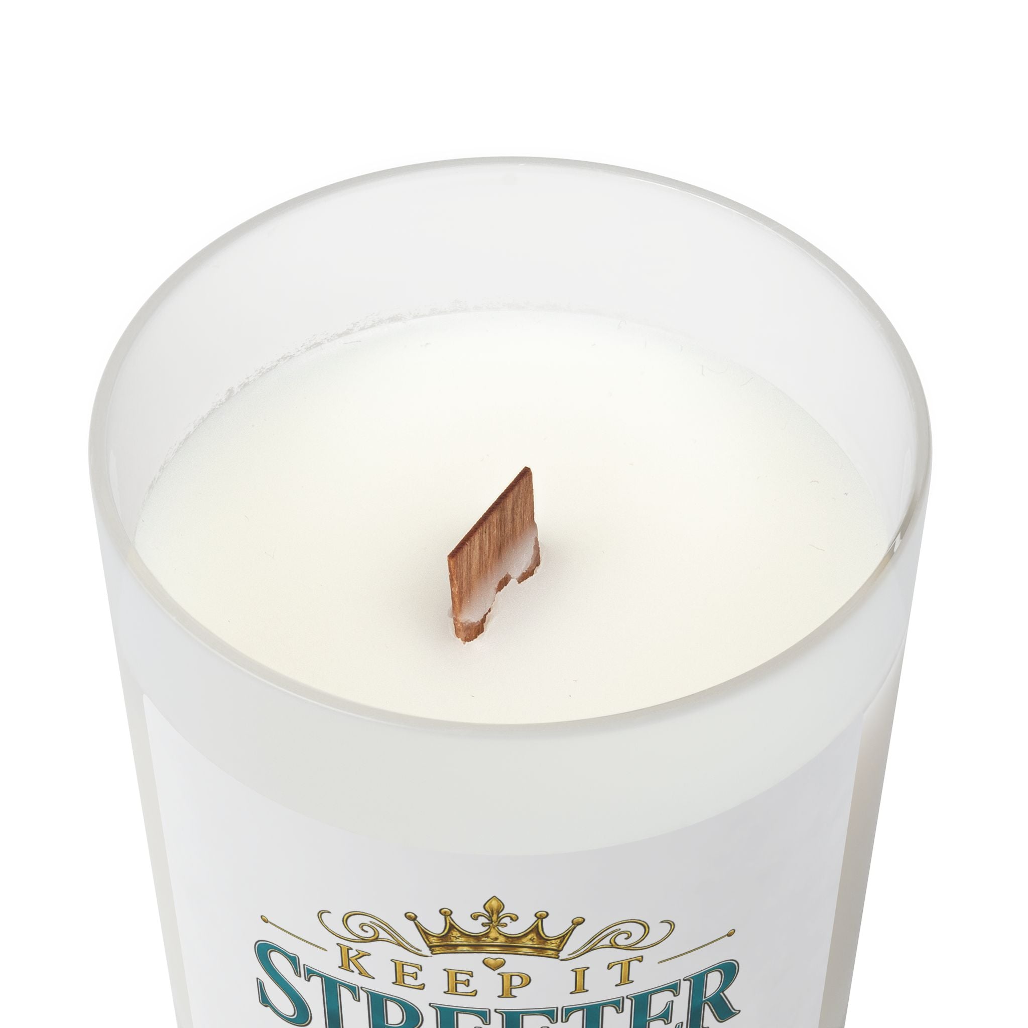 “Keep It Streeter” Frosted Glass Candle — 11oz