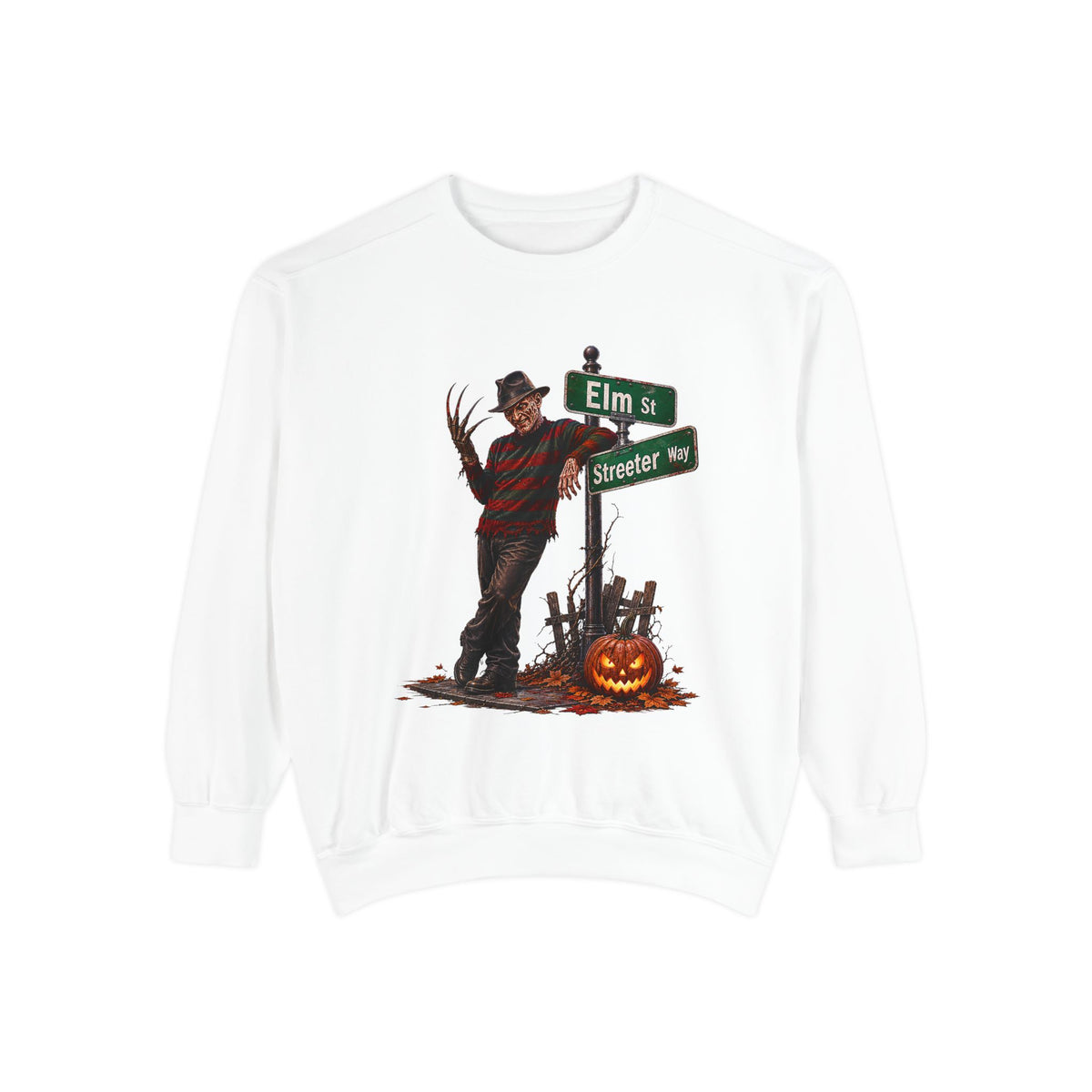Freddy Krueger Elm St. & Streeter Way — Halloween Horror Pullover