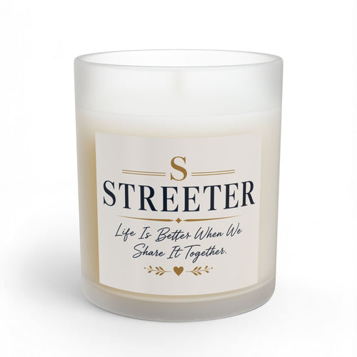 "Streeter" Monogram Glass Scented Candle (11oz)
