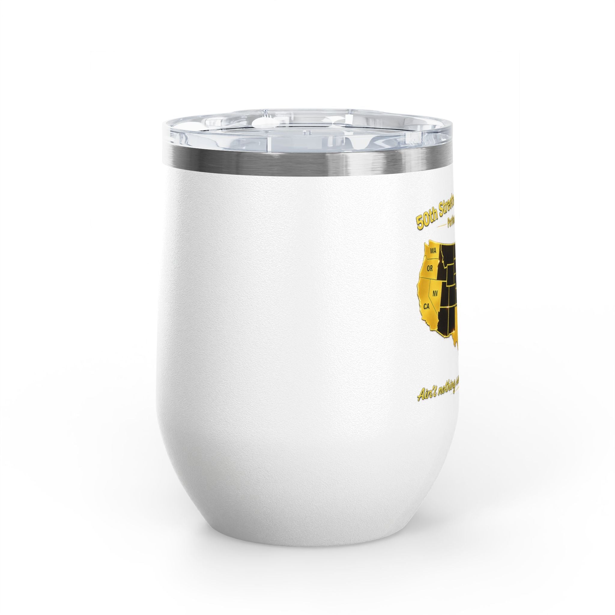 12oz Wine Tumbler — Family Reunion USA Map Design (Personalize Year & City)
